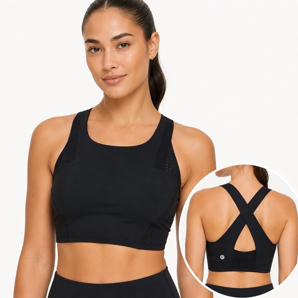 Lululemon Boot Camp Ready Sports Bra Women's 6‎ Criss Cross Back High Support